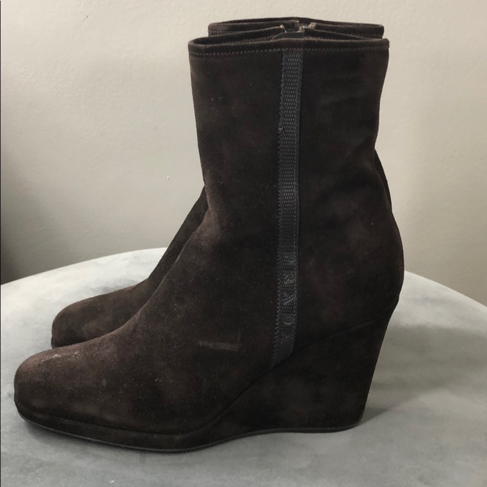 Dark brown Prada boots